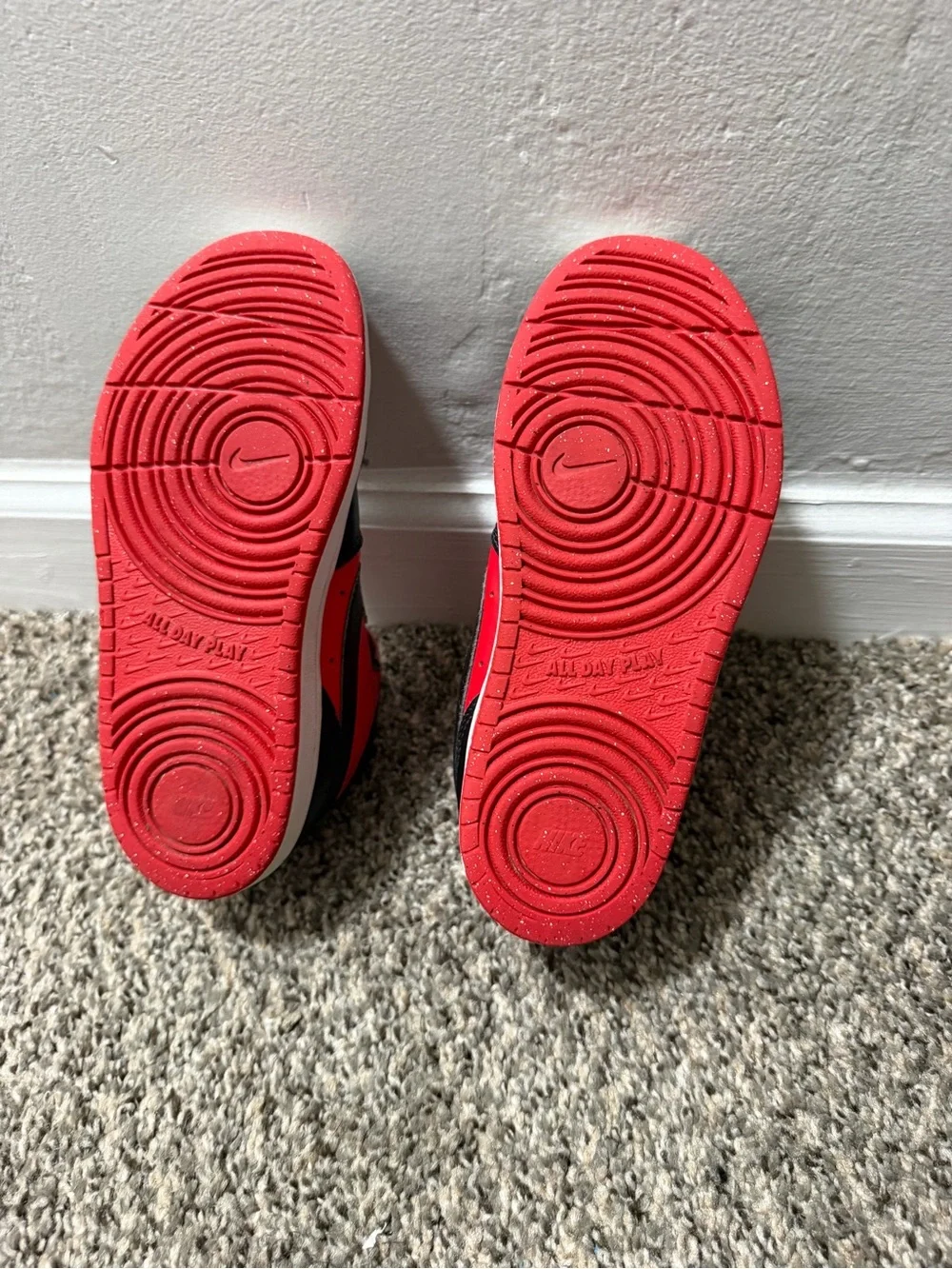Nike Kids High-Top Sneakers - Red and Black